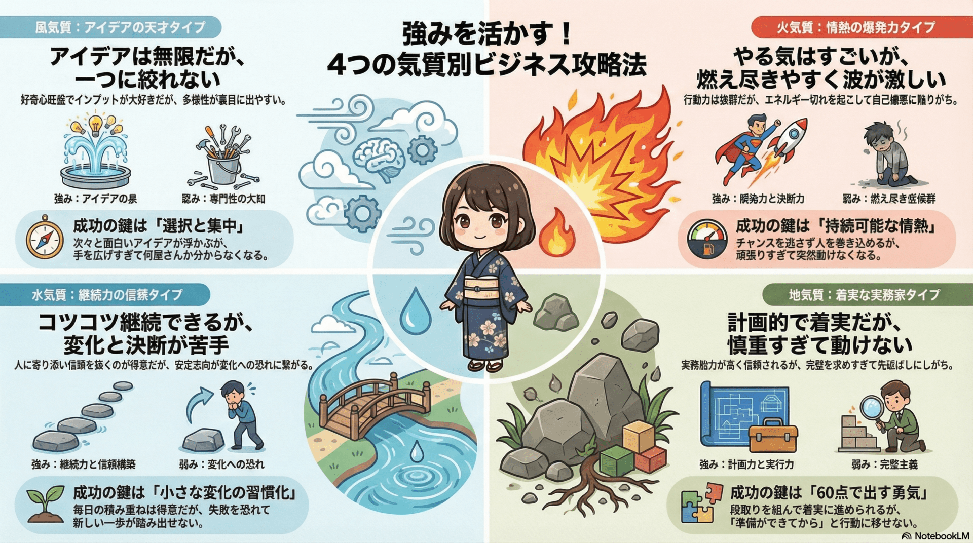 強みを活かす！4つの気質別攻略法