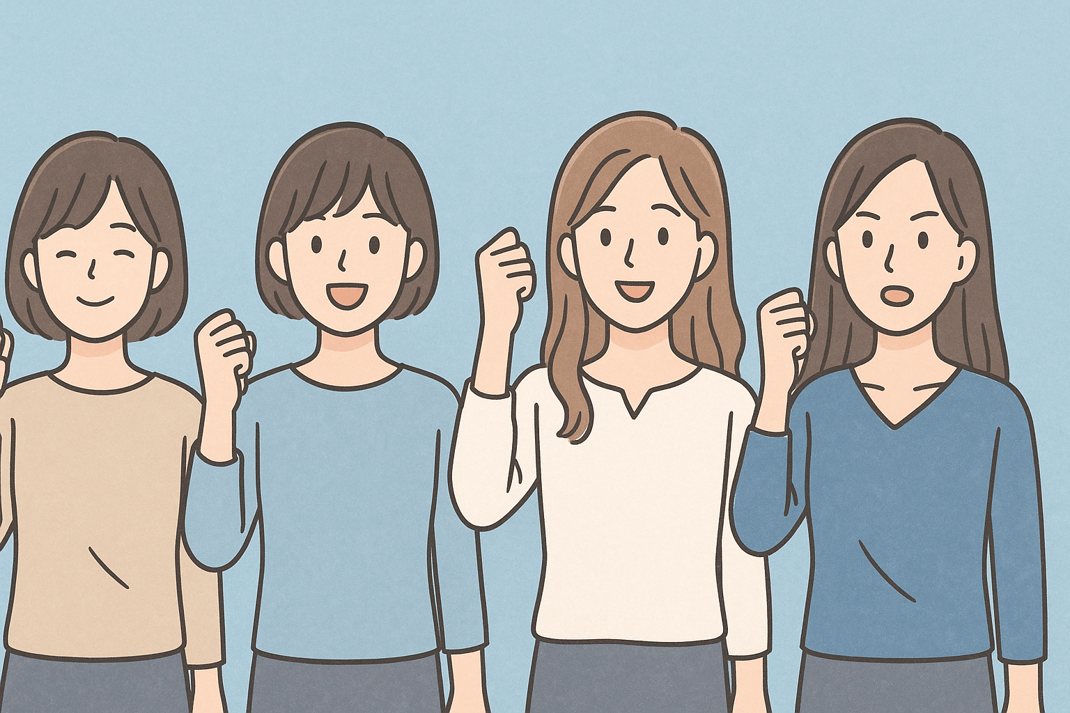 頑張り方に関するイメージイラスト