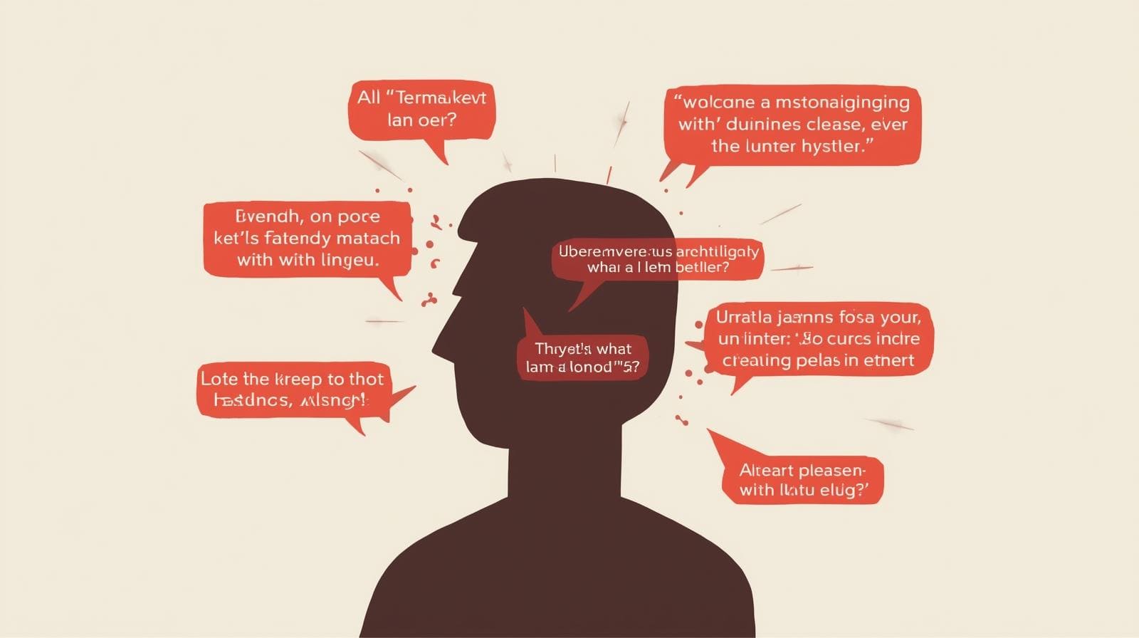 頭から吹き出しが出るイラスト