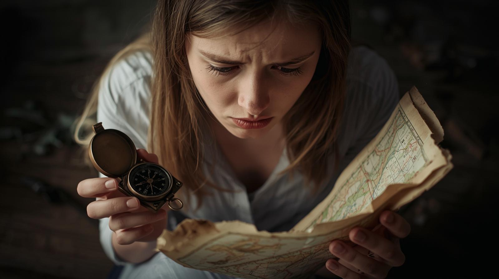 迷子の女性のイメージ