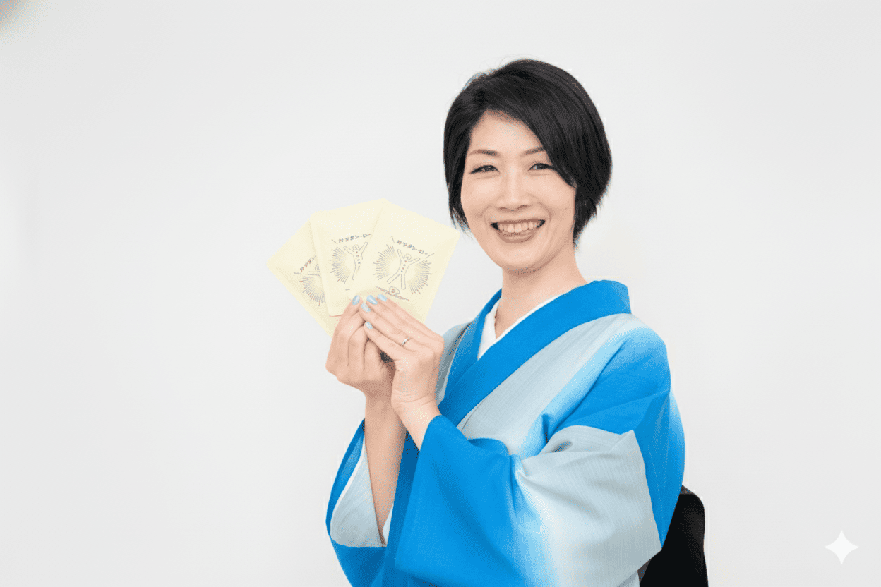 かおるさんがコーヒーを持っている画像